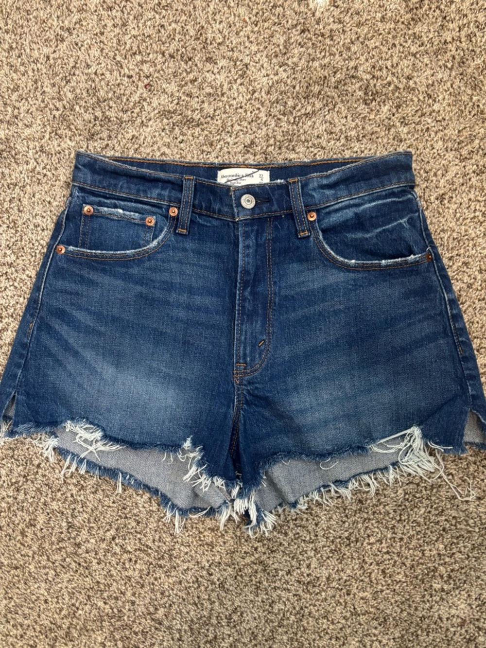 Abercrombie & Fitch Curve Love High Rise ‘The Cutoff Short’ Jean Shorts